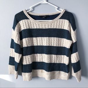 Forever 21 Striped Sparkle Knit Sweater